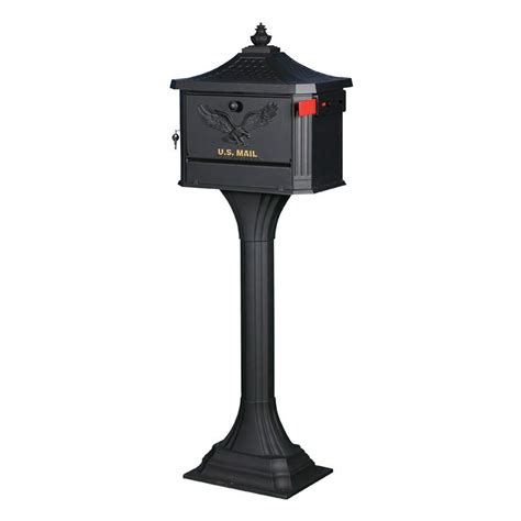 freestanding mailbox post with base